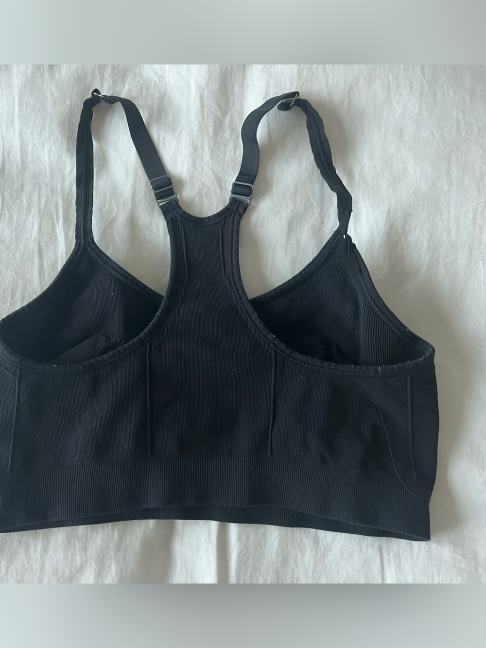 Old Navy Black Racerback Seamless Sports Bra